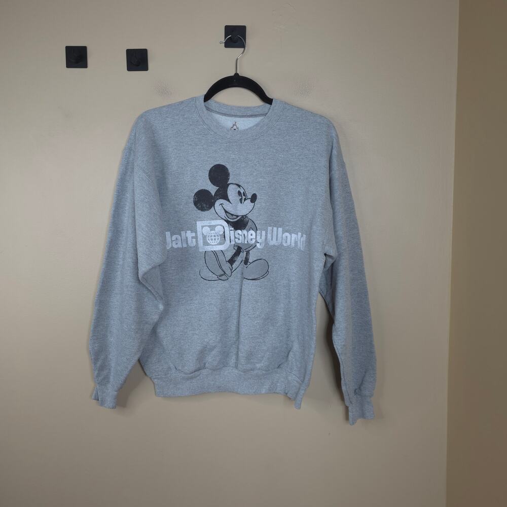 Walt Disney World Mickey Mouse Sweatshirt in Gray Size M